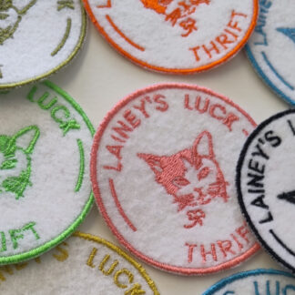 Embroidered Lainey's iron-on patches